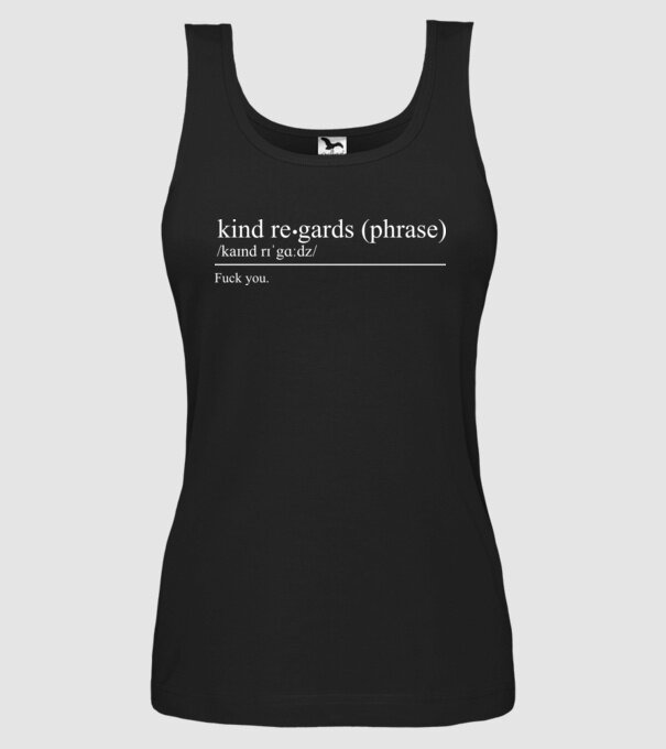 Kind regards model negru pe tricou