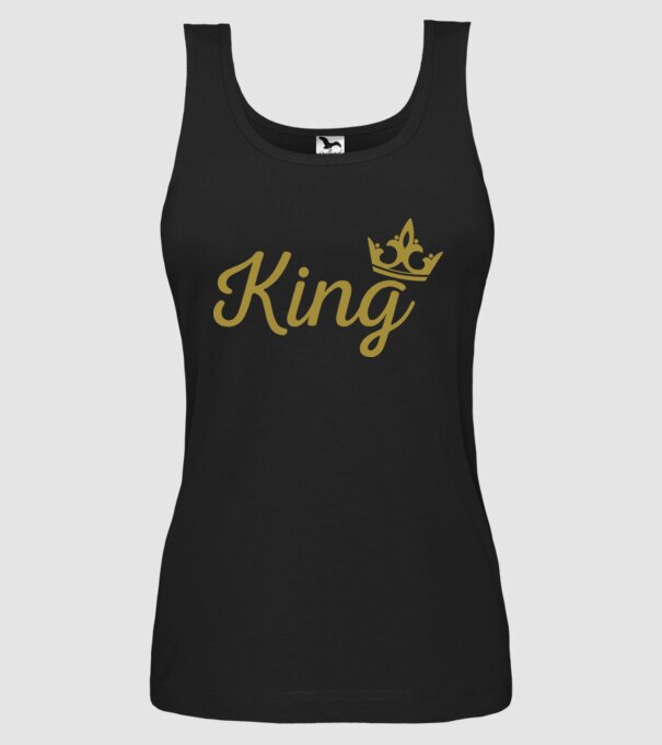 King model negru pe tricou