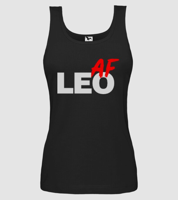 LEO as fuck model negru pe tricou