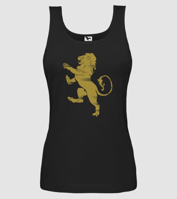 Lion Rampant model negru pe tricou