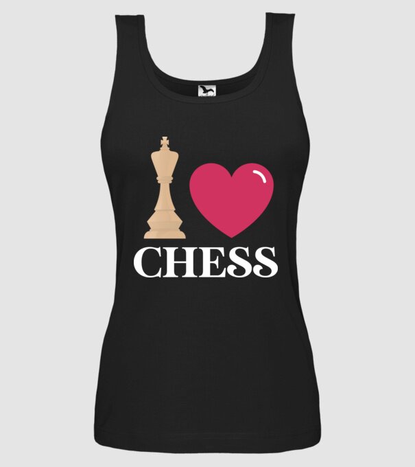 Love chess model negru pe tricou