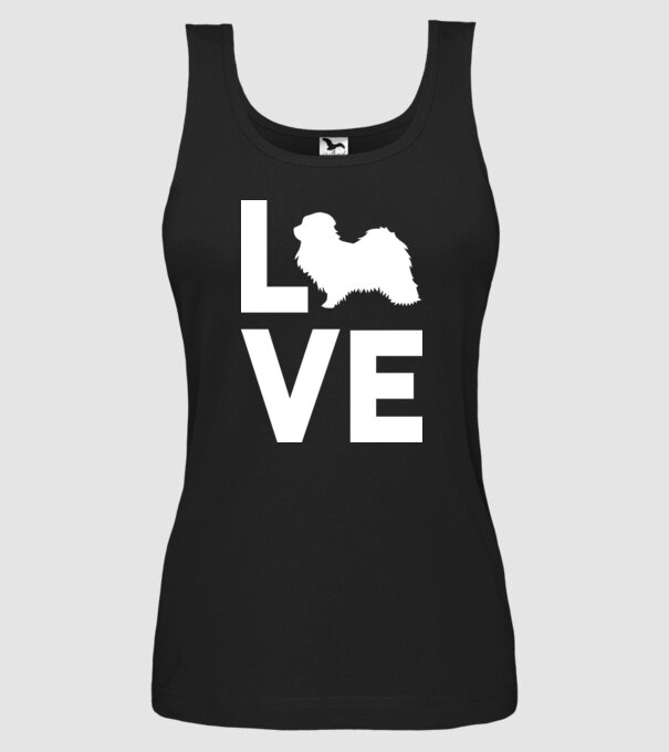 LOVE Havanese model negru pe tricou