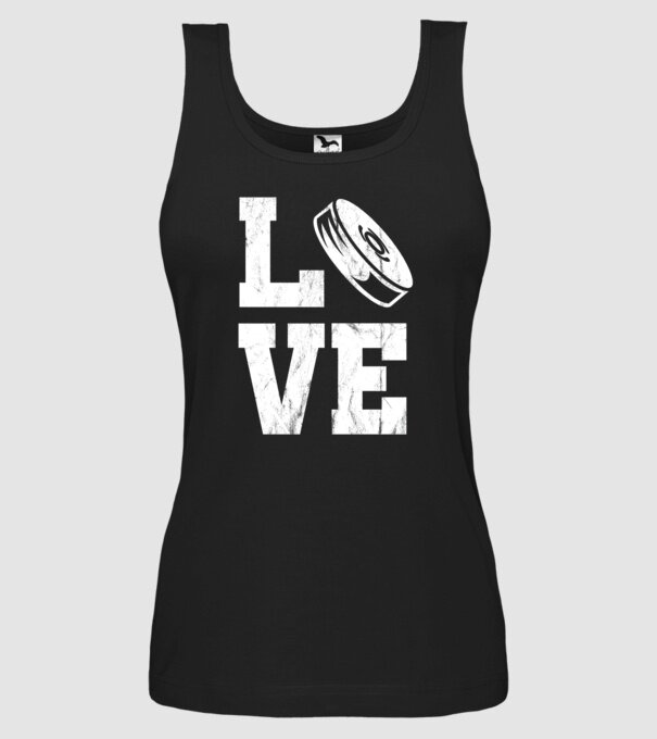 Love hockey model negru pe tricou