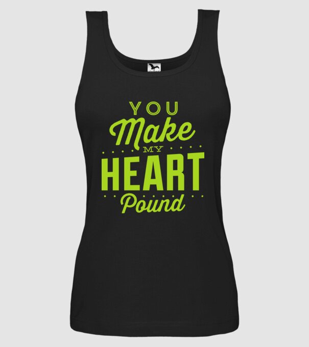 Make my heart model negru pe tricou