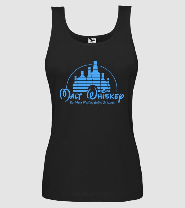 Malt Whiskey model negru pe tricou