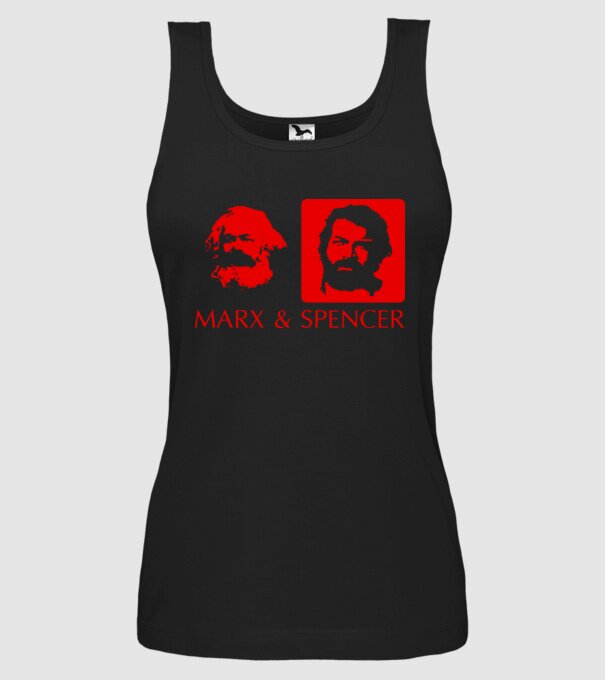 MARX and Spencer model negru pe tricou