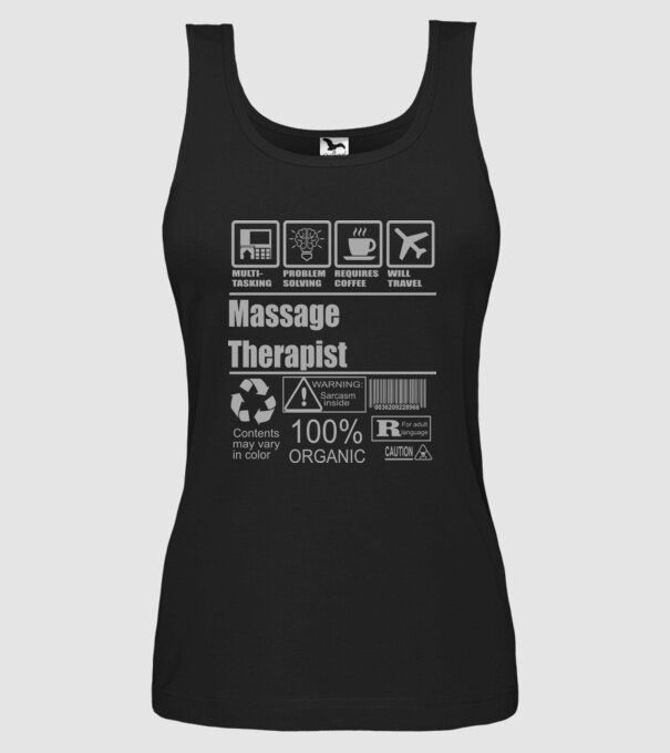 Massage Theraphist model negru pe tricou