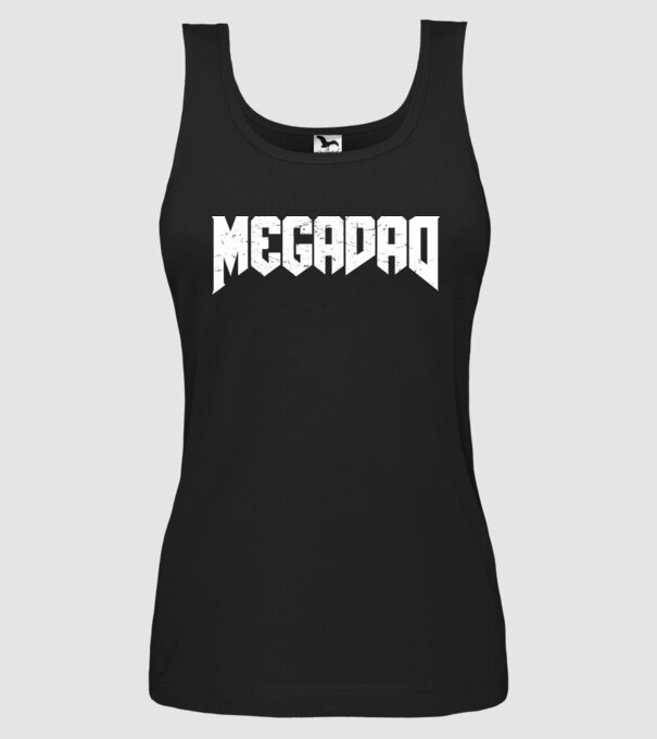 Megadad model negru pe tricou