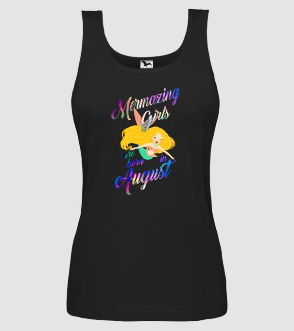 Mermazing girls are born august model negru pe tricou