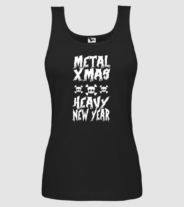 Metal x-mas - Heavy new year model negru pe tricou