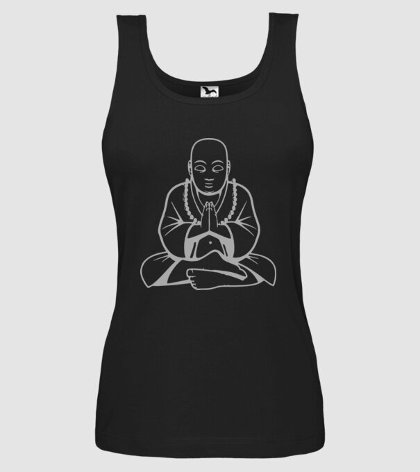 monk outline model negru pe tricou
