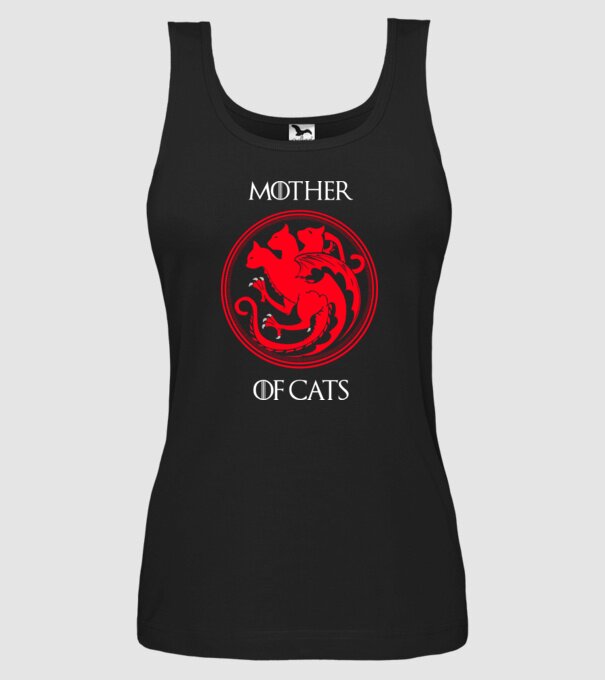 Mother of cats model negru pe tricou