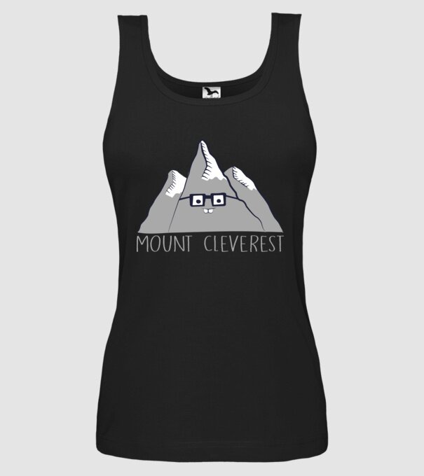 Mount cleverest model negru pe tricou