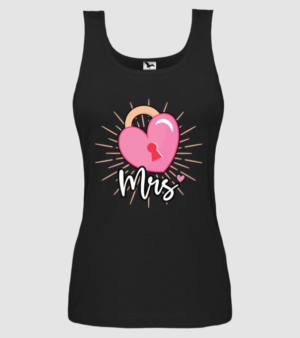 Mrs key to the heart model negru pe tricou
