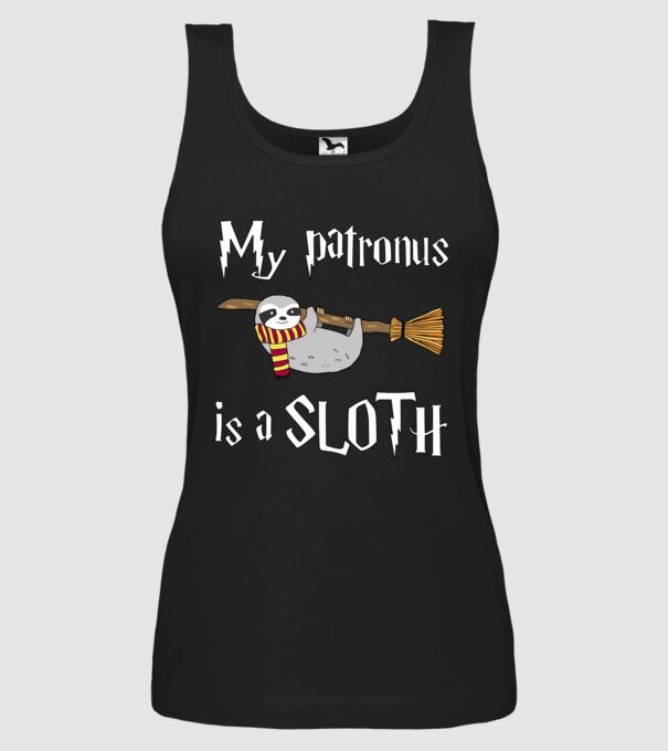 my patronus is a sloth model negru pe tricou