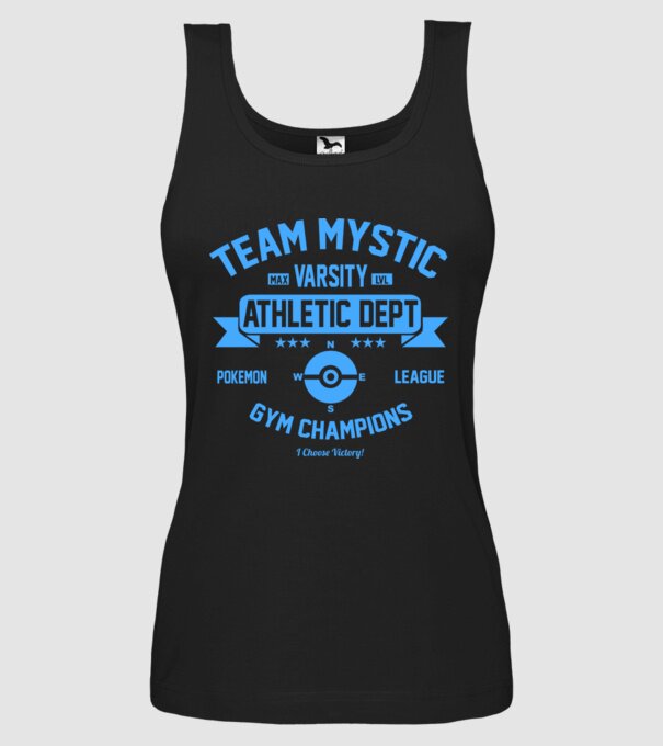 Mystic champions model negru pe tricou
