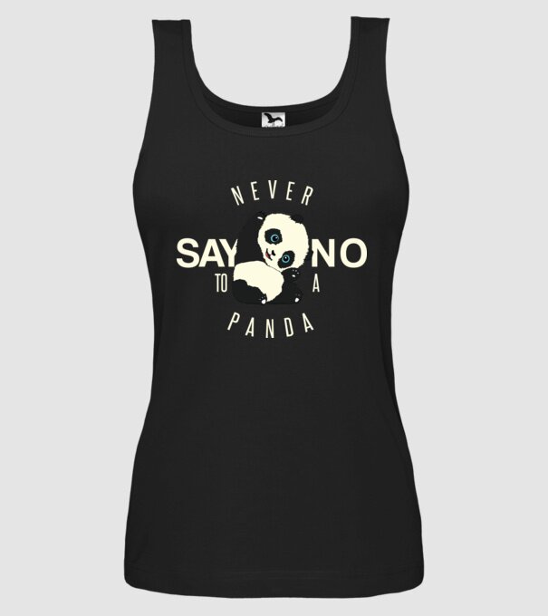 Never say no model negru pe tricou