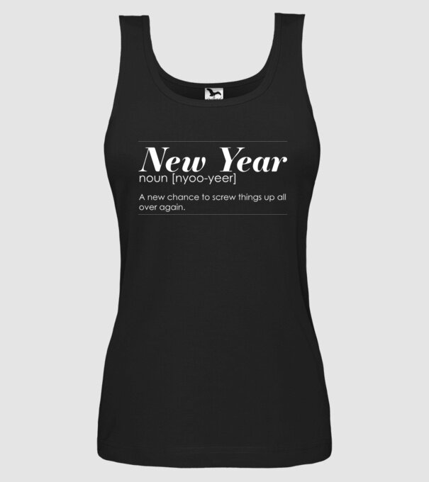 New year definition model negru pe tricou