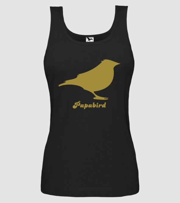 Papa bird model negru pe tricou
