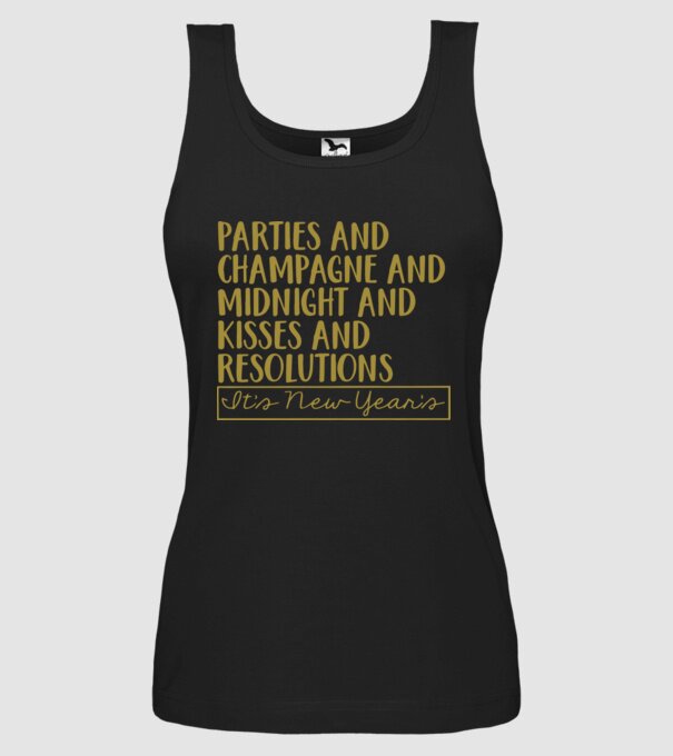 Parties champagne model negru pe tricou