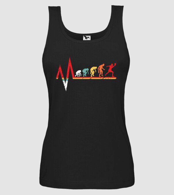 Evoluție ping-pong model negru pe tricou