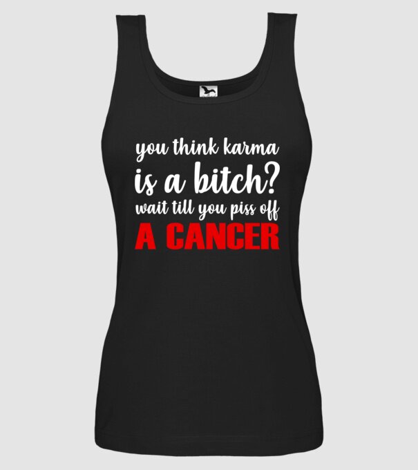 Piss of a CANCER model negru pe tricou