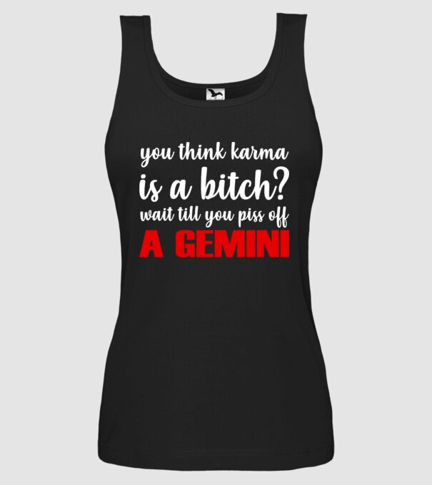 Piss of a GEMINI model negru pe tricou