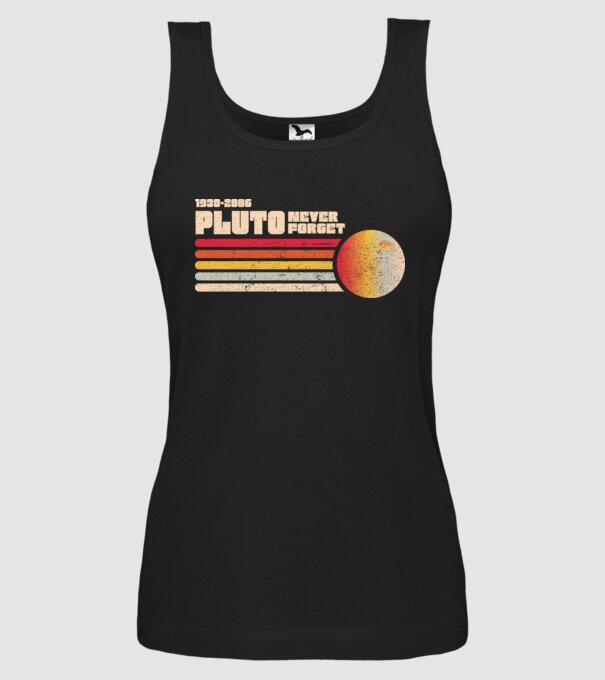 pluto model negru pe tricou