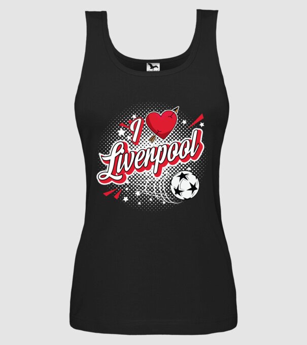 Popart Liverpool model negru pe tricou