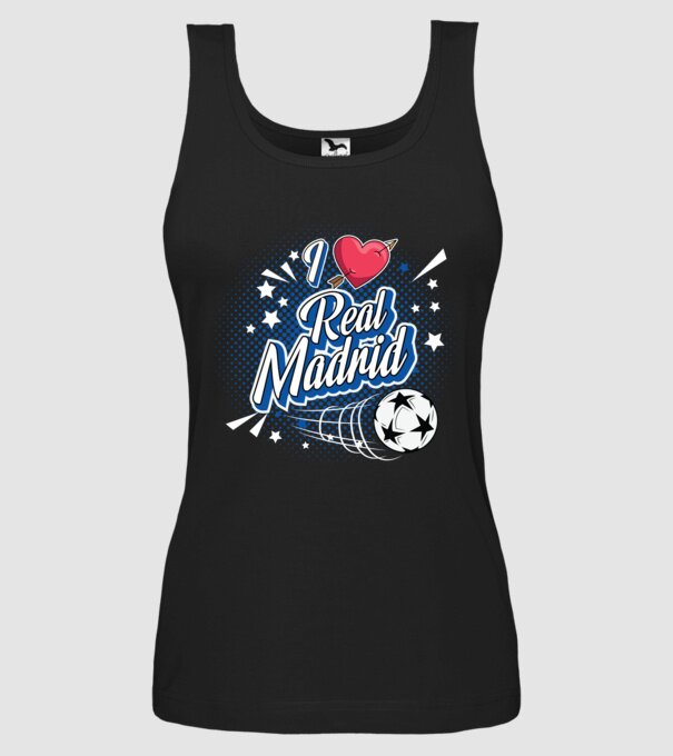 Popart RealMadrid model negru pe tricou