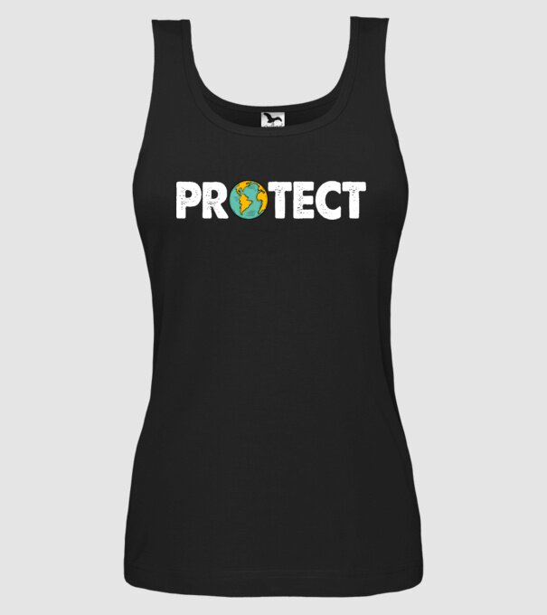Protect earth model negru pe tricou