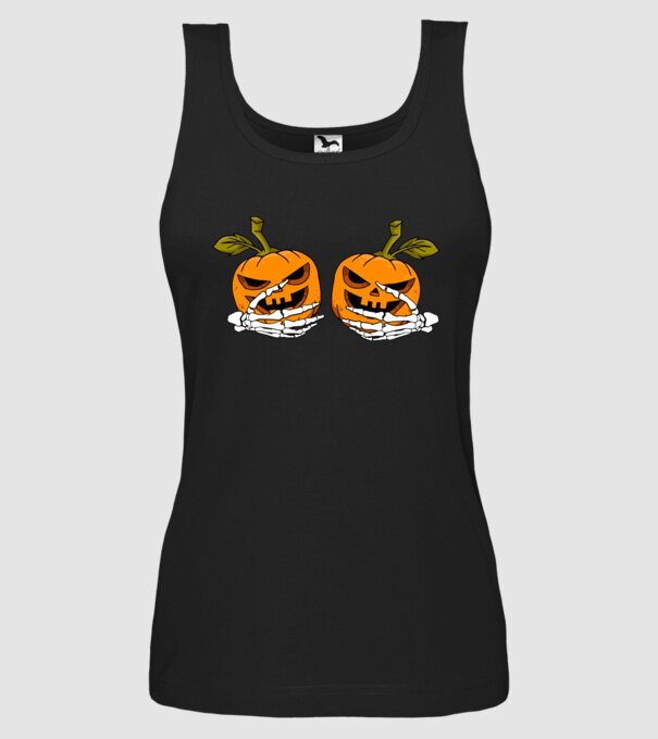 Pumpkin titts model negru pe tricou