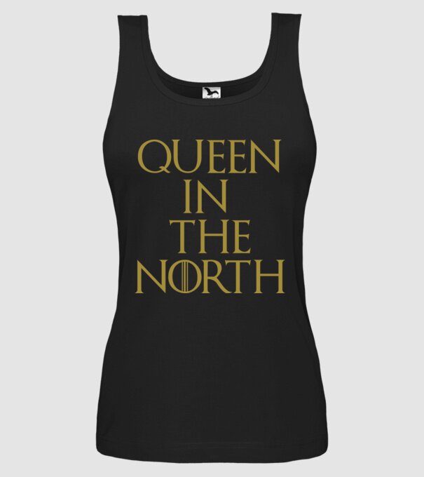 Queen in the North model negru pe tricou