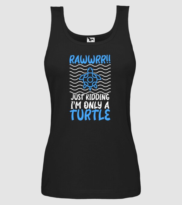 Rawwr turtle model negru pe tricou