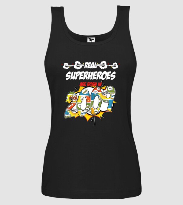 real superheroes are born in 2009 model negru pe tricou