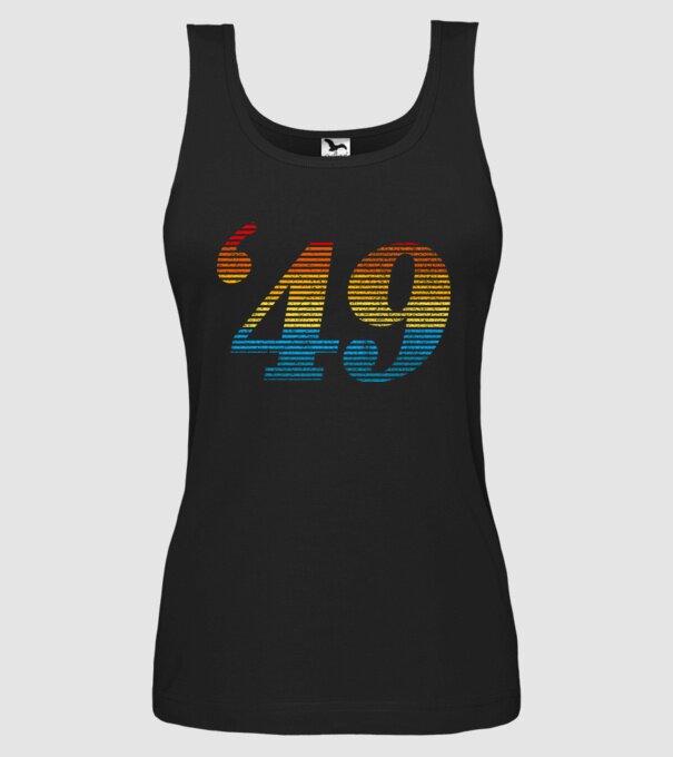 Retro Birthday 1949 model negru pe tricou