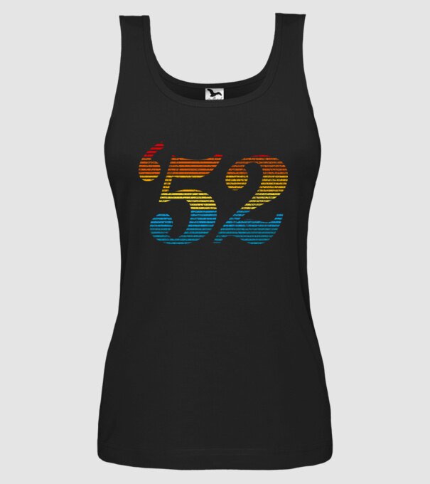 Retro Birthday 1952 model negru pe tricou