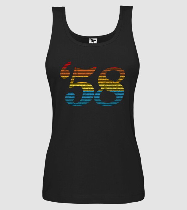 Retro Birthday 1958 model negru pe tricou