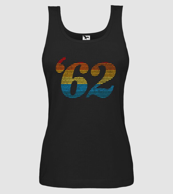 Retro Birthday 1962 model negru pe tricou