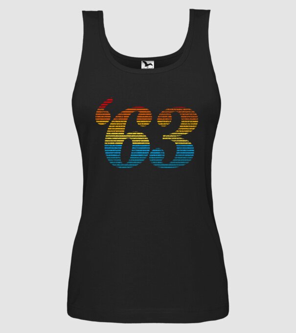 Retro Birthday 1963 model negru pe tricou