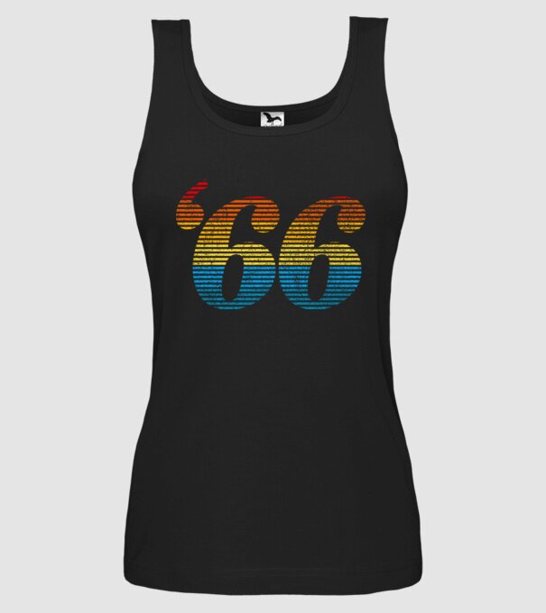 Retro Birthday 1966 model negru pe tricou