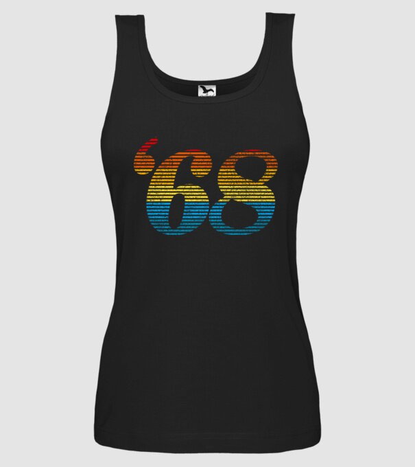 Retro Birthday 1968 model negru pe tricou