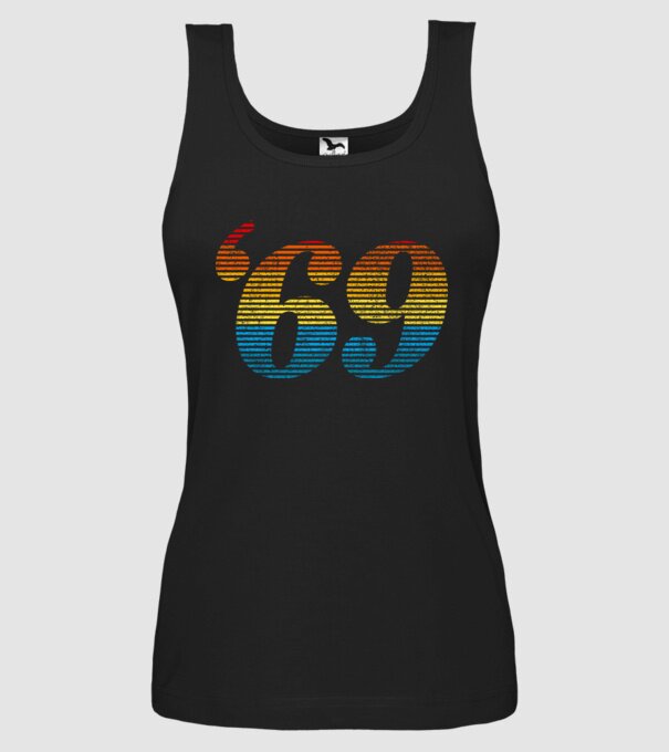 Retro Birthday 1969 model negru pe tricou