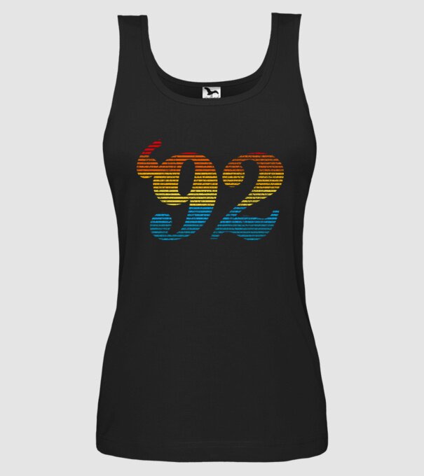 Retro Birthday 1992 model negru pe tricou