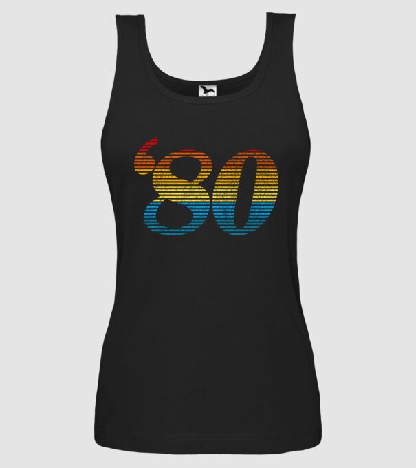 Retro Birthday 1980 model negru pe tricou