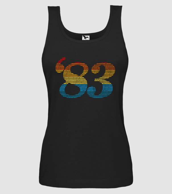 Retro Birthday 1983 model negru pe tricou