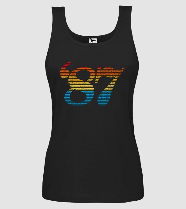 Retro Birthday 1987 model negru pe tricou