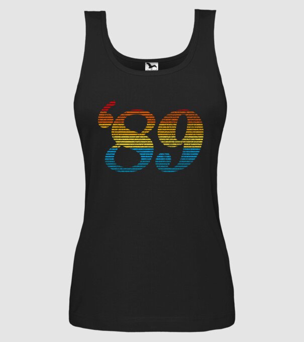 Retro Birthday 1989 model negru pe tricou