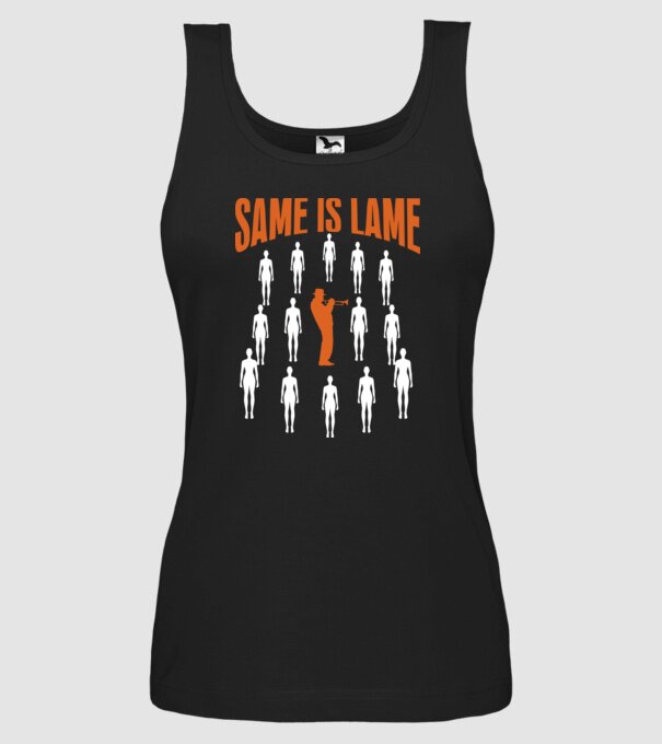 Same is lame trumpet model negru pe tricou