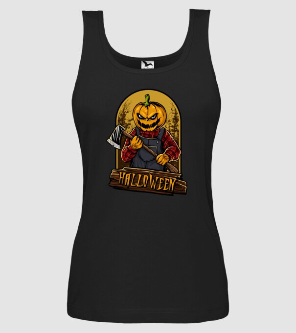 Scary halloween model negru pe tricou